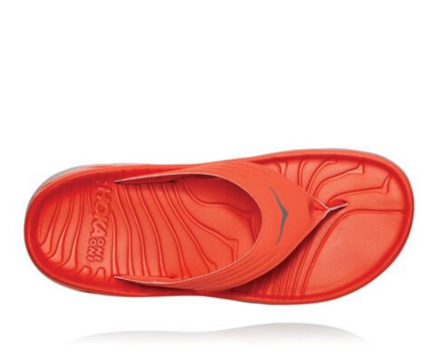 Hoka One One Sandalet Erkek Kırmızı - Ora Recovery Flip - PH8357104